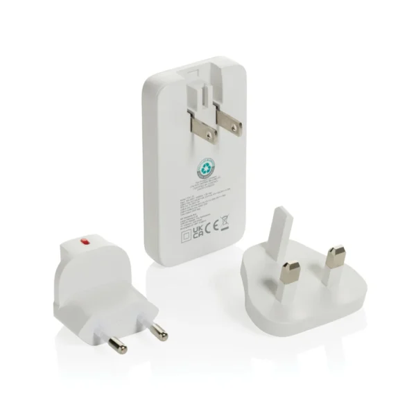 Fluxo RCS 65W platte GaN-lader met universele connectors wit