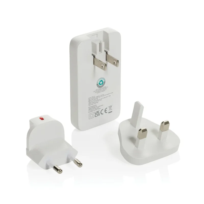 Fluxo RCS 65W platte GaN-lader met universele connectors wit