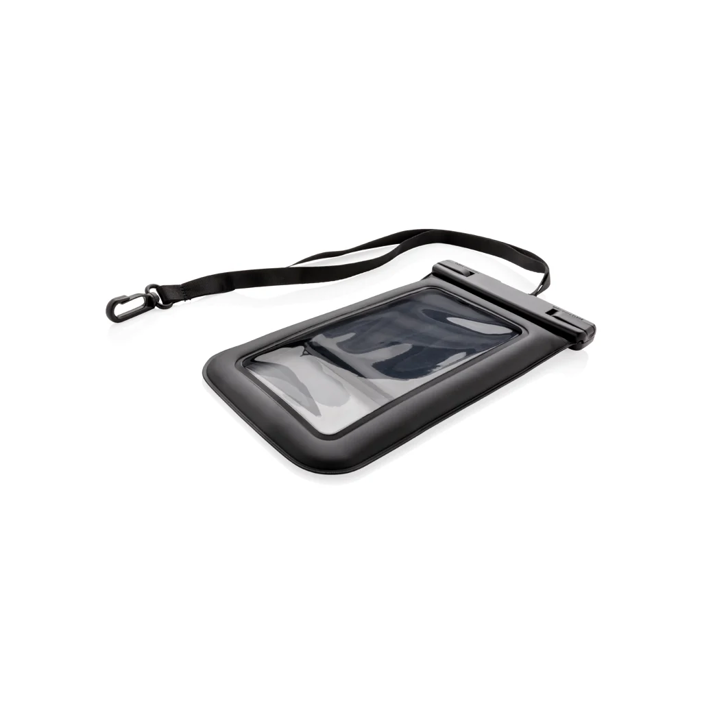 IPX 8 waterdichte drijvende telefoon hoes zwart