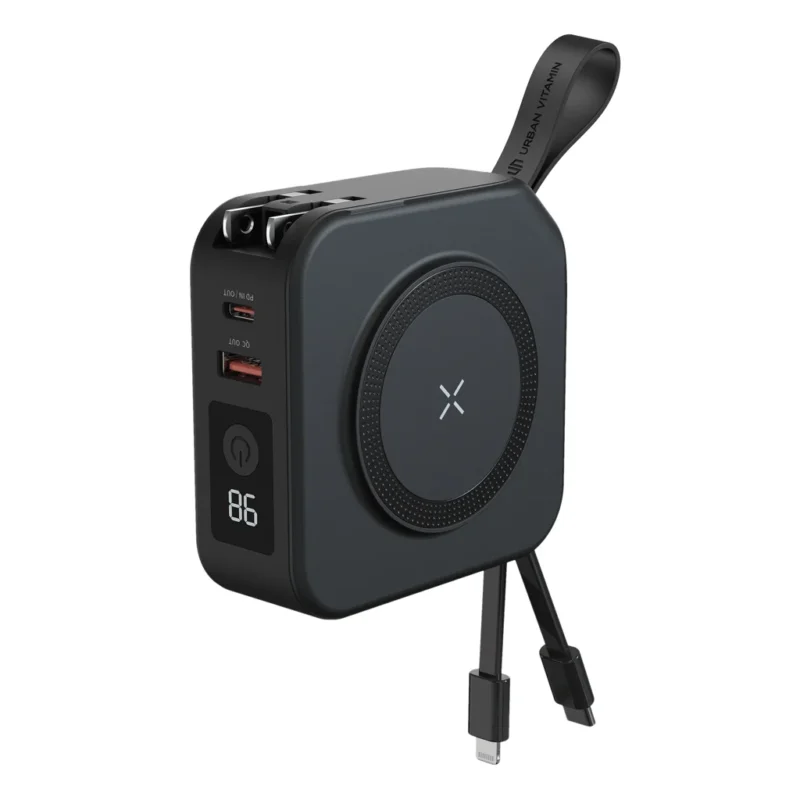 Urban Vitamin Saratoga 5-in-1 universele lader zwart
