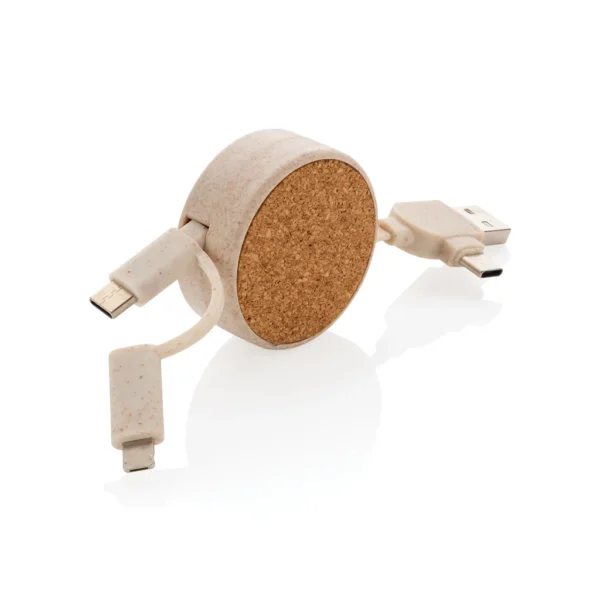 Kurk 6-in-1 oprolbare kabel khaki