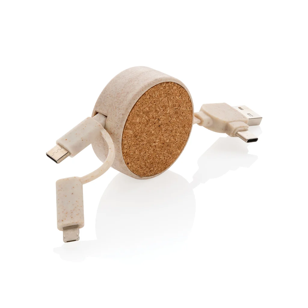 Kurk 6-in-1 oprolbare kabel khaki