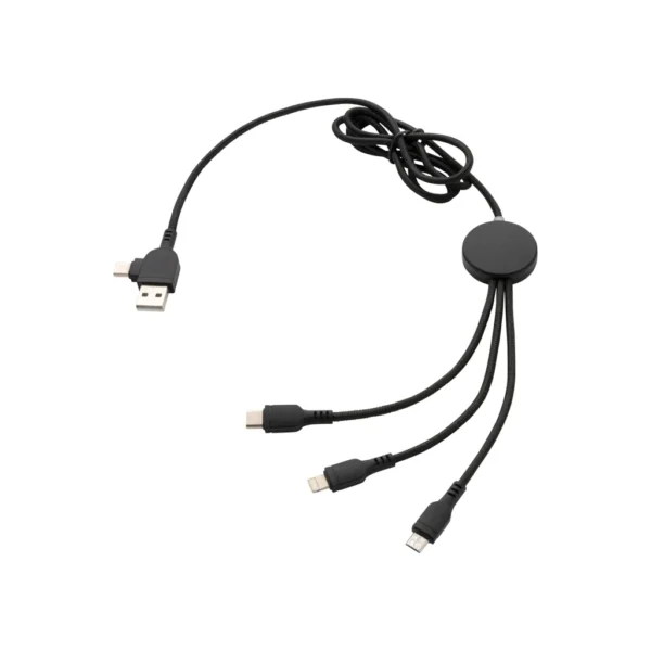 Light up logo 6-in-1 kabel zwart