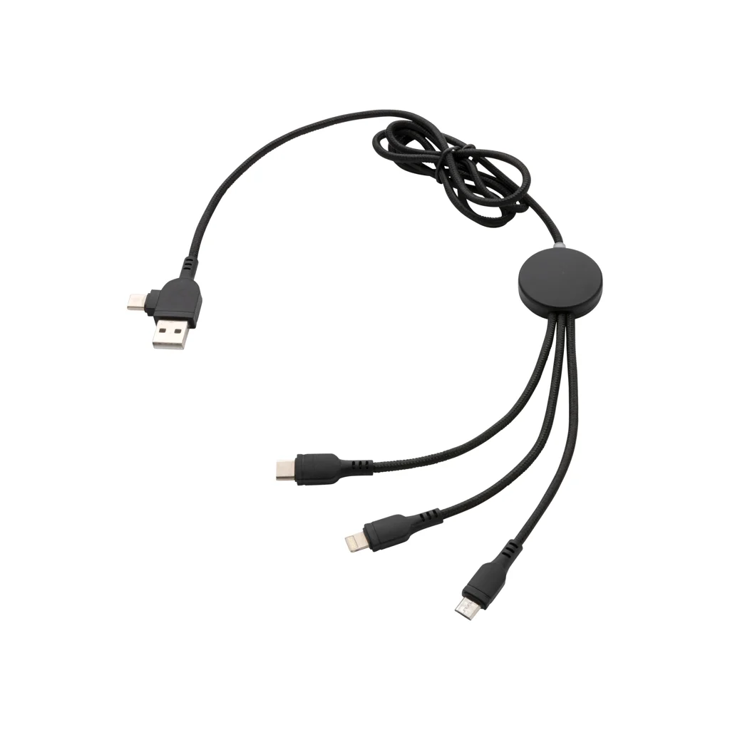Light up logo 6-in-1 kabel zwart
