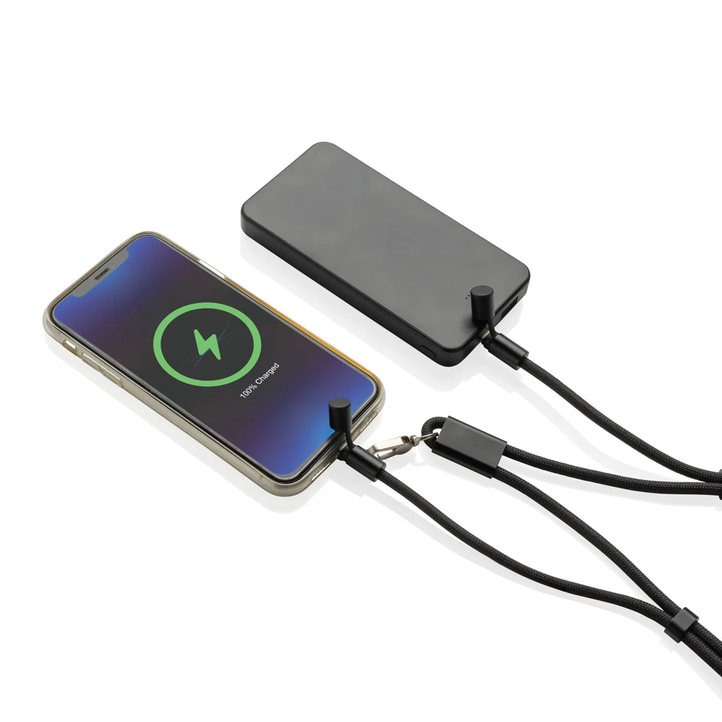 LoopAmp RCS rPET verstelbaar telefoonkoord met 60W kabel