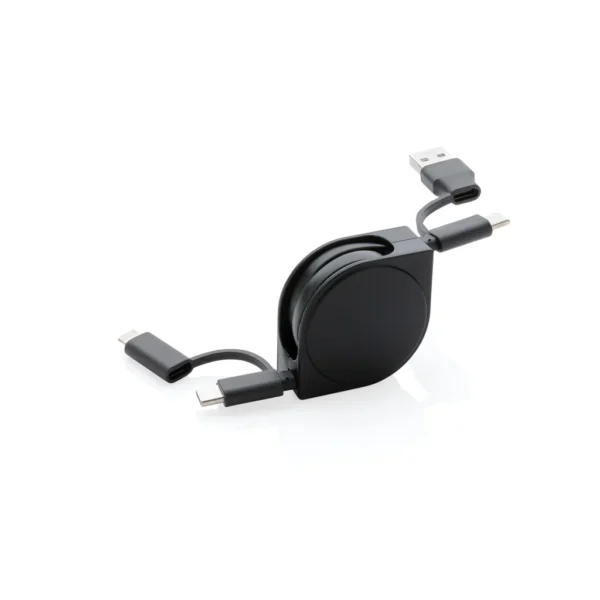 RCS standaard recycled plastic and TPE 4-in-1 kabel zwart