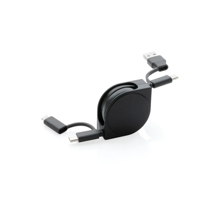 RCS standaard recycled plastic and TPE 4-in-1 kabel zwart