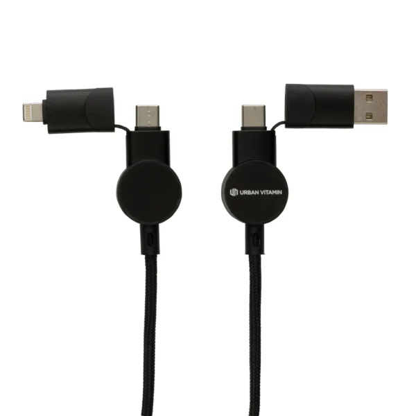 Oakland 1.2meter RCS rplastic 6-in-1 fast charging 45W kabel zwart