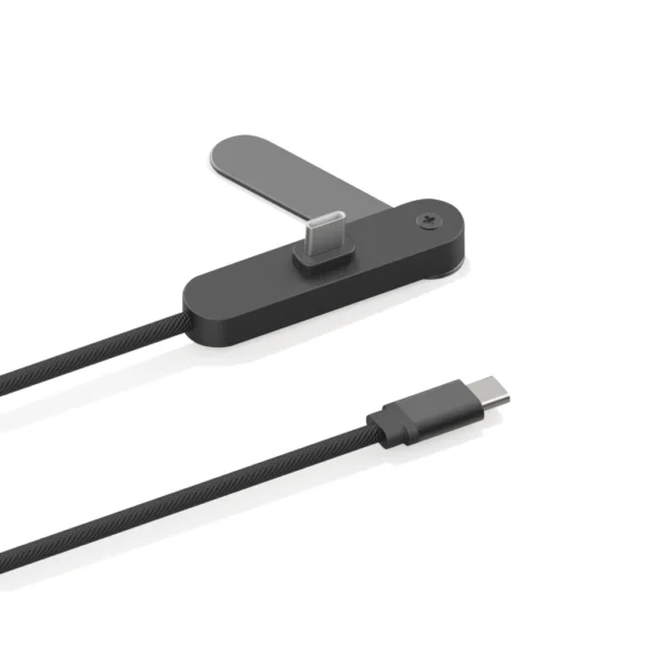 Aluvia RCS 65W PD-kabel met verstelbare telefoonstandaard zwart