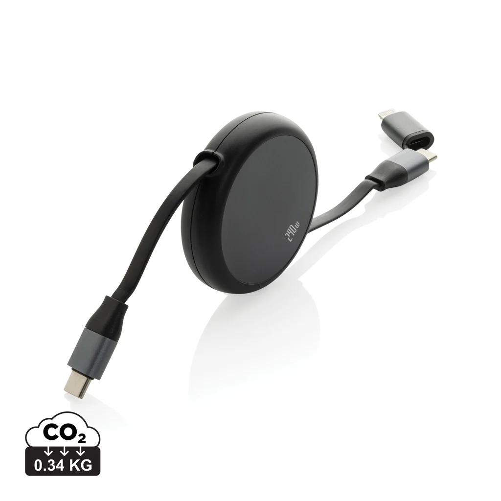 Terra recycled aluminum uittrekbare 240W kabel