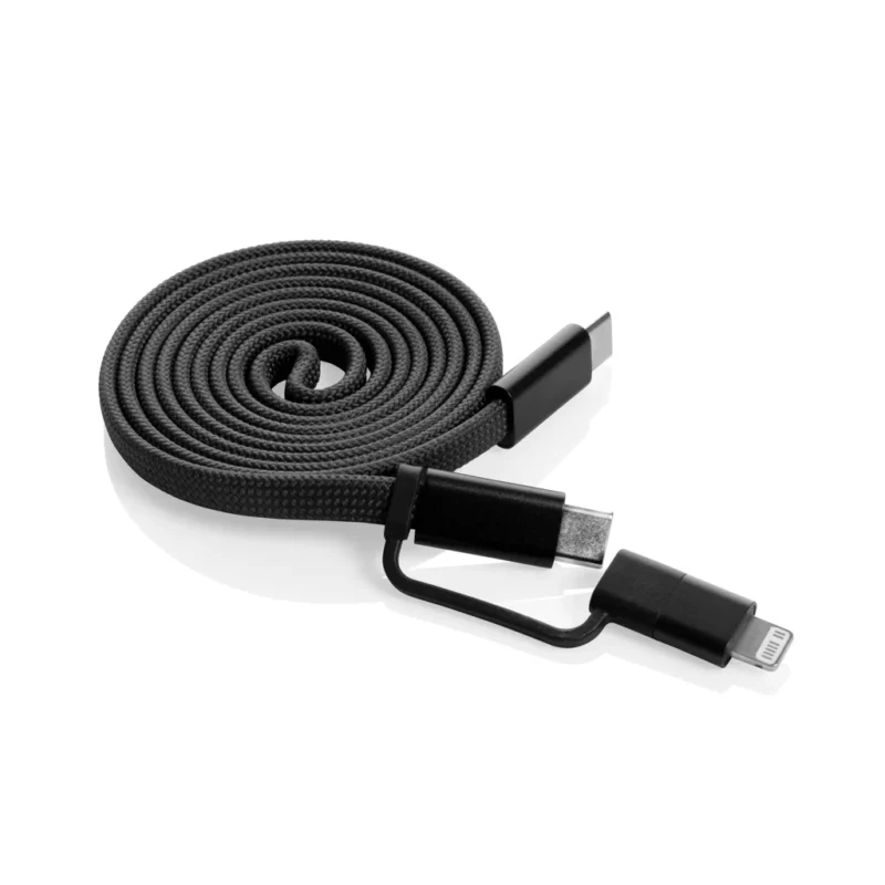 Arc Ultra-thin RCS recycled 60W 2 in 1 magnetische kabel zwart