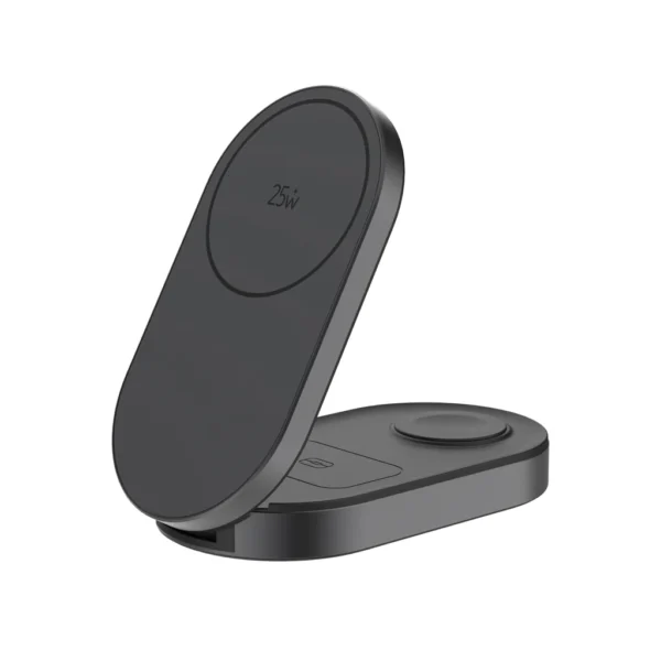 Quantum ultra-fast 3-in-1 25W vouwbare lader grijs, zwart