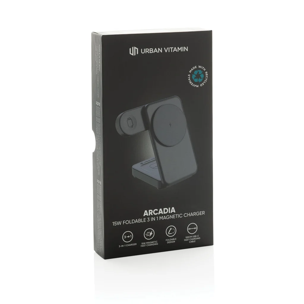 Urban Vitamin Arcadia RCS rplastic 15W 3-in-1 magn. oplader