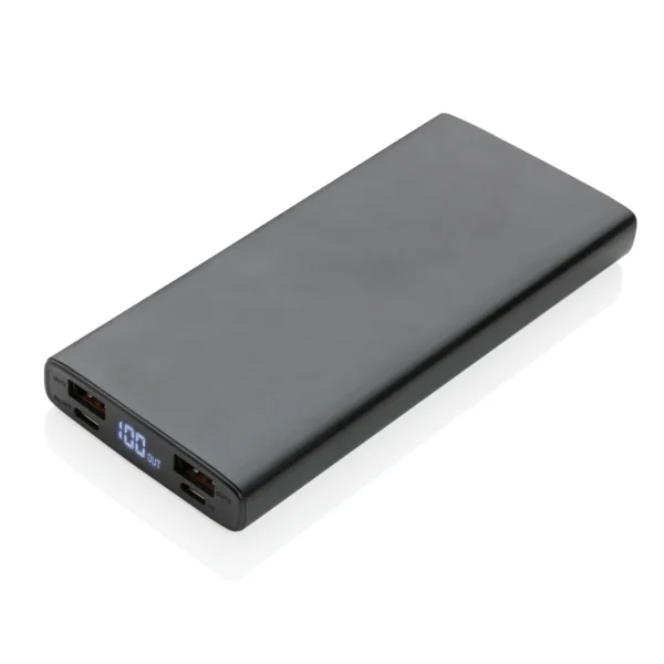 Aluminium 18W 10.000 mAh PD Powerbank zwart