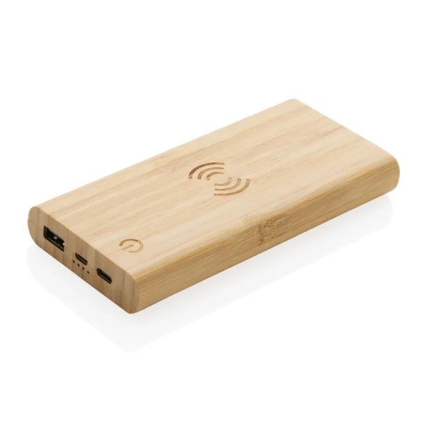 Bamboe 8.000 mAh 5W draadloze powerbank bruin