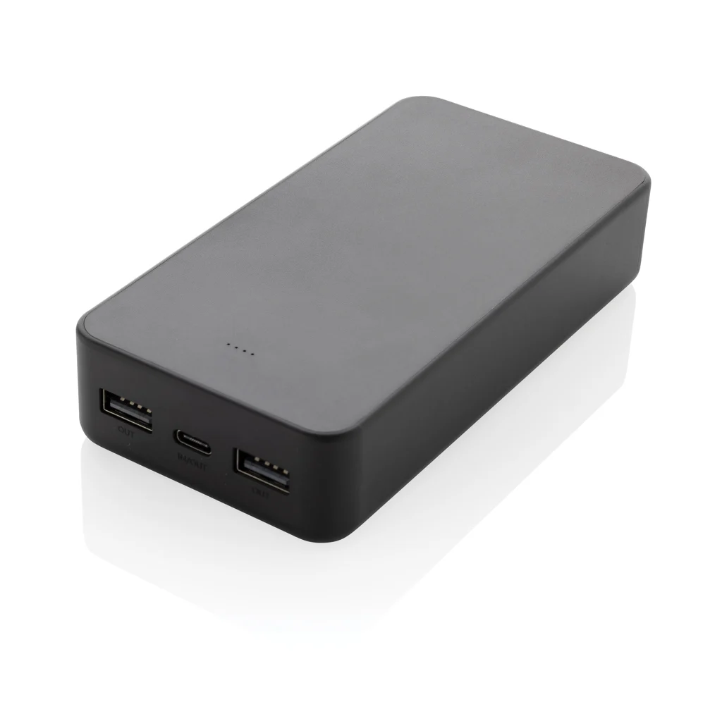 Boostcore RCS recycled plastic powerbank 20.000mAh met USB C zwart