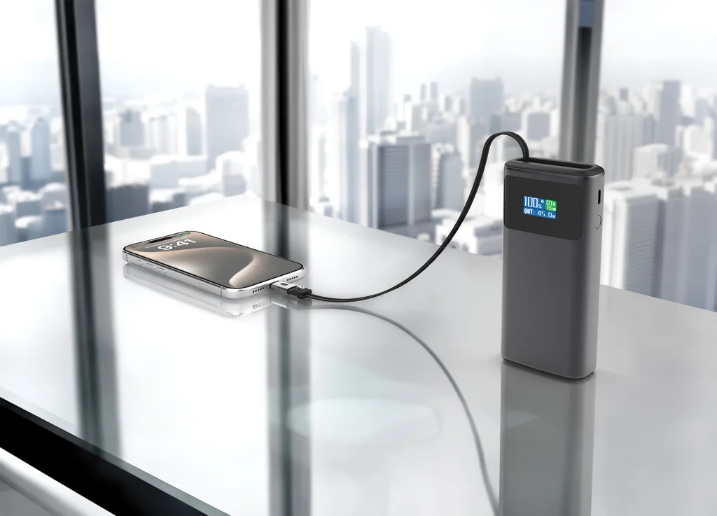 Quantum RCS ultra-fast PD45W 10.000mAh powerbank met scherm