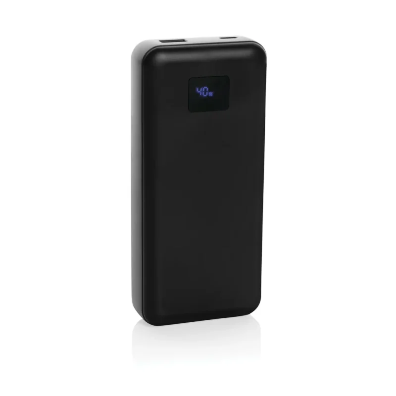 Gridley RCS gerecycled plastic 20000 65W laptop powerbank zwart