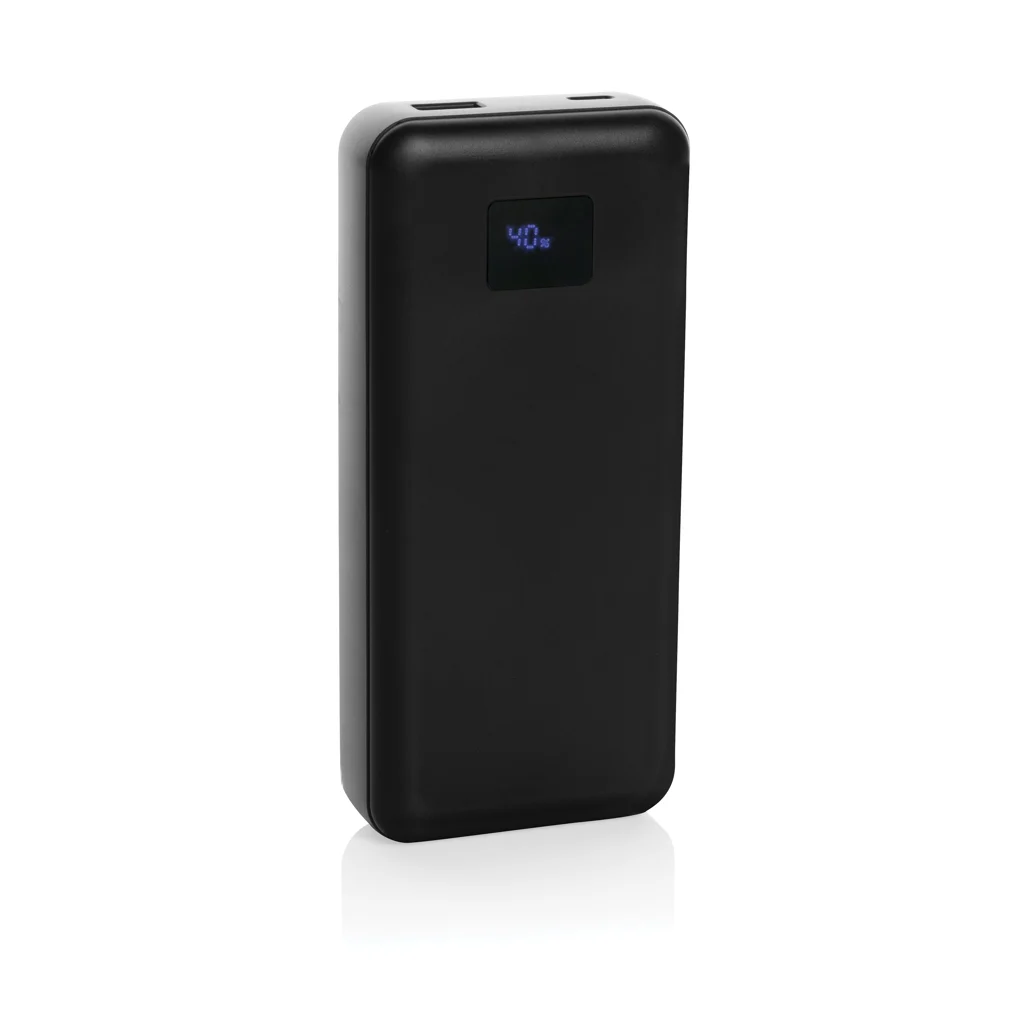 Gridley RCS gerecycled plastic 20000 65W laptop powerbank zwart