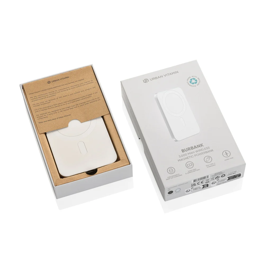 Urban Vitamin Burbank RCS rplastic/alu 3.000 mAh powerbank