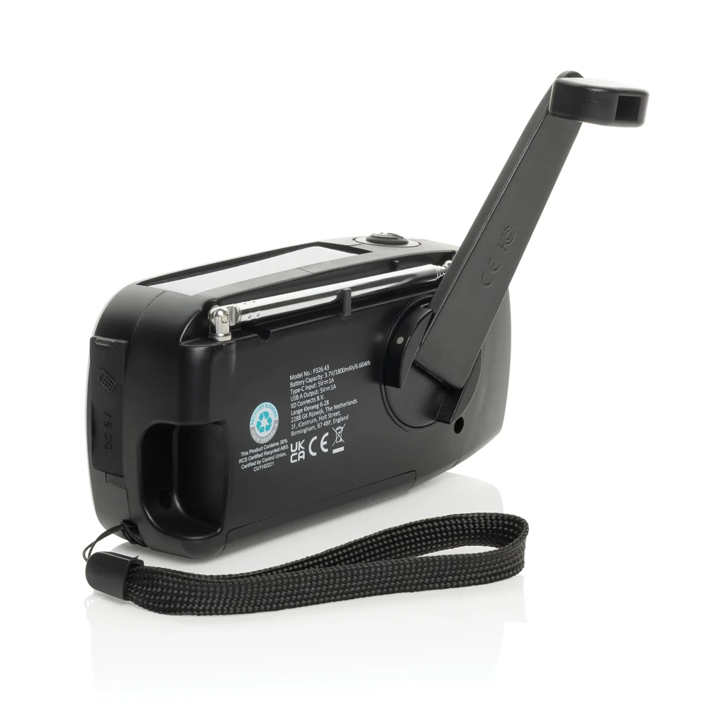 RescueWave noodradio van RCS gerecycled plastic