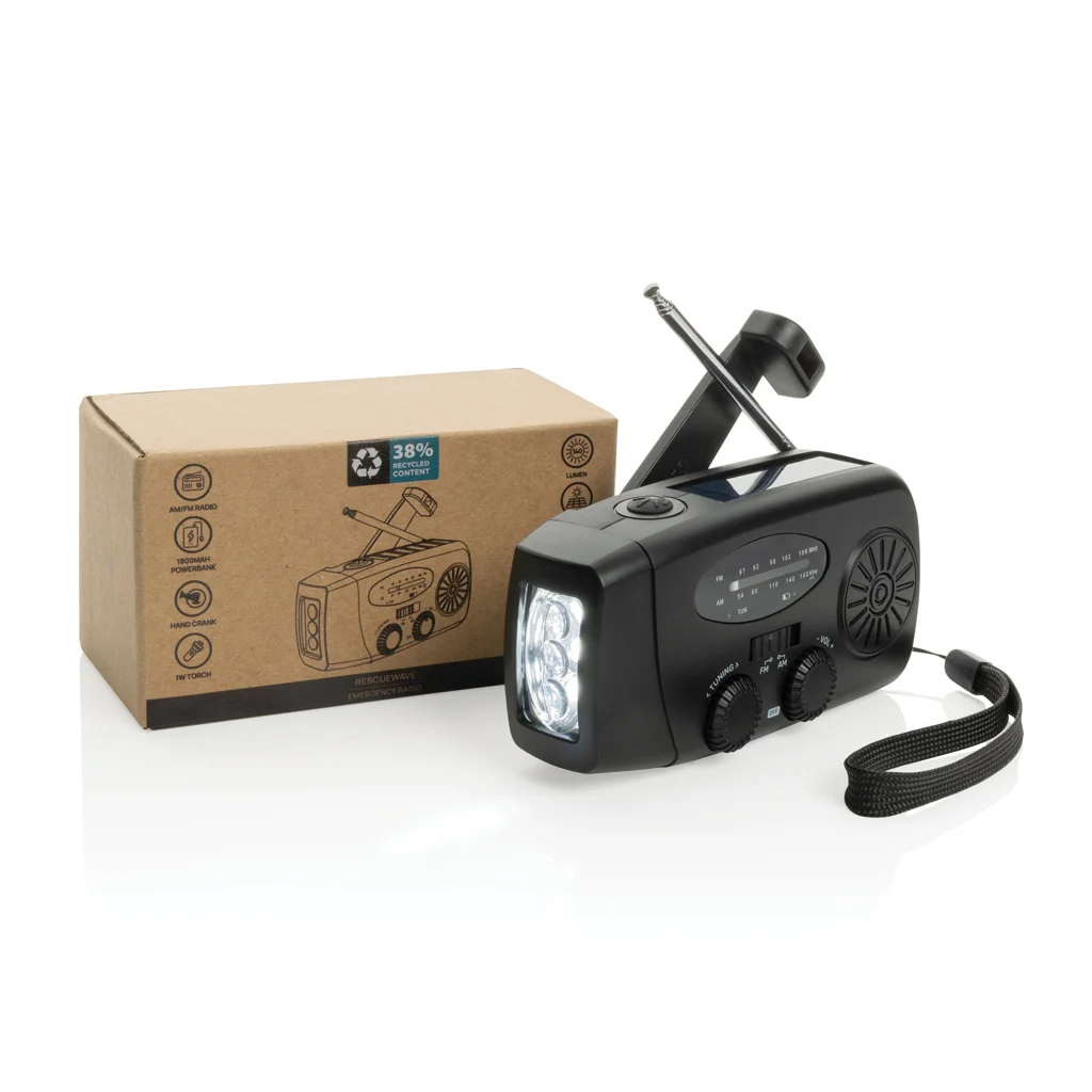 RescueWave noodradio van RCS gerecycled plastic