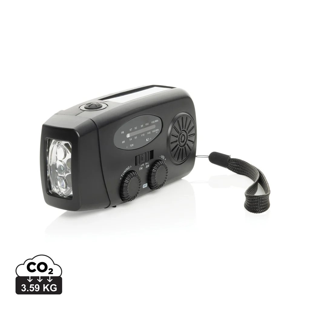 RescueWave noodradio van RCS gerecycled plastic zwart