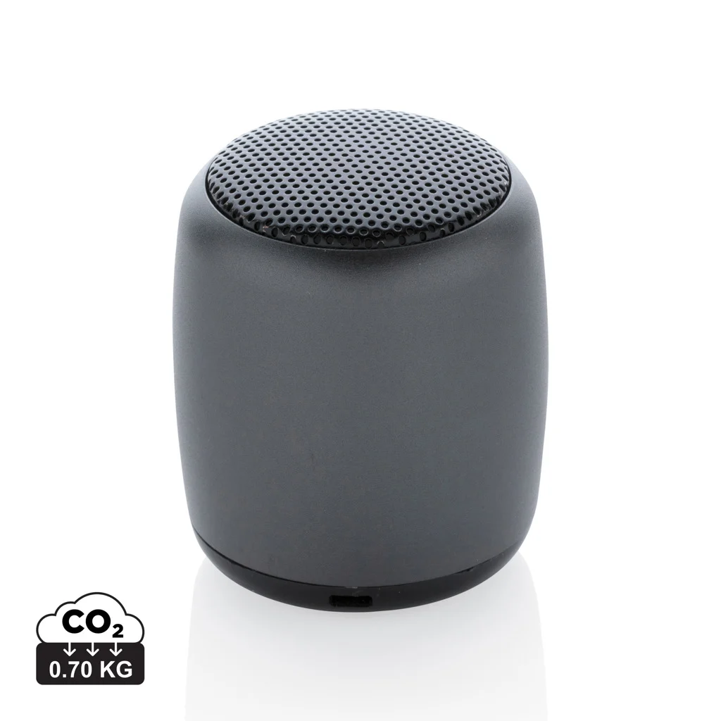 Mini aluminium draadloze speaker antraciet