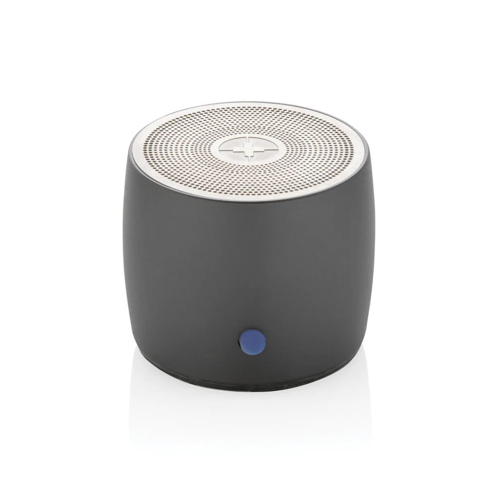 Swiss Peak RCS gerecycled aluminium 3W bass speaker grijs