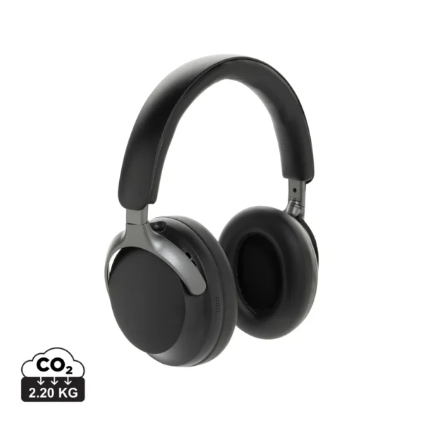 Soundpro RCS gerecycled plastic ANC-hoofdtelefoon zwart