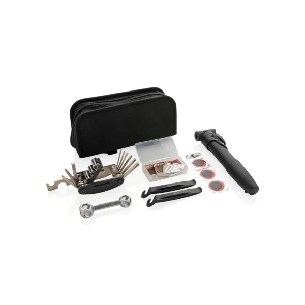 Fietsreparatieset set 17 delig zwart