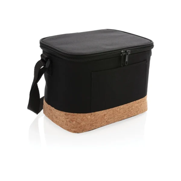 Duo tone koeltas met kurkdetail zwart