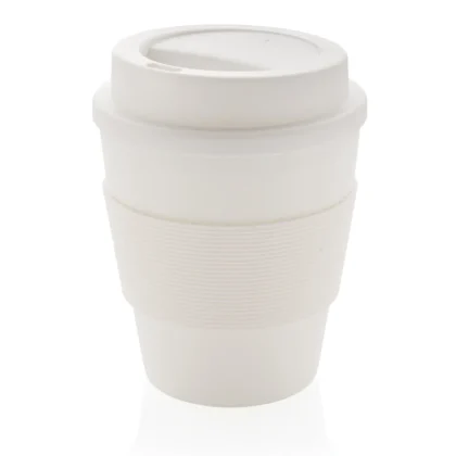 Herbruikbare koffiebeker met schroefdop 350ml wit