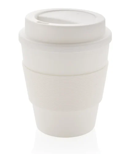 Herbruikbare koffiebeker met schroefdop 350ml wit