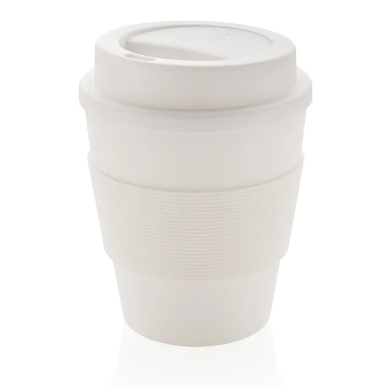 Herbruikbare koffiebeker met schroefdop 350ml wit