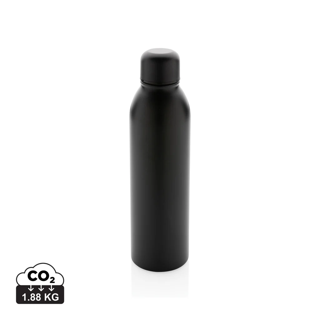 RCS gerecycled roestvrijstalen vacuümfles 500ML zwart