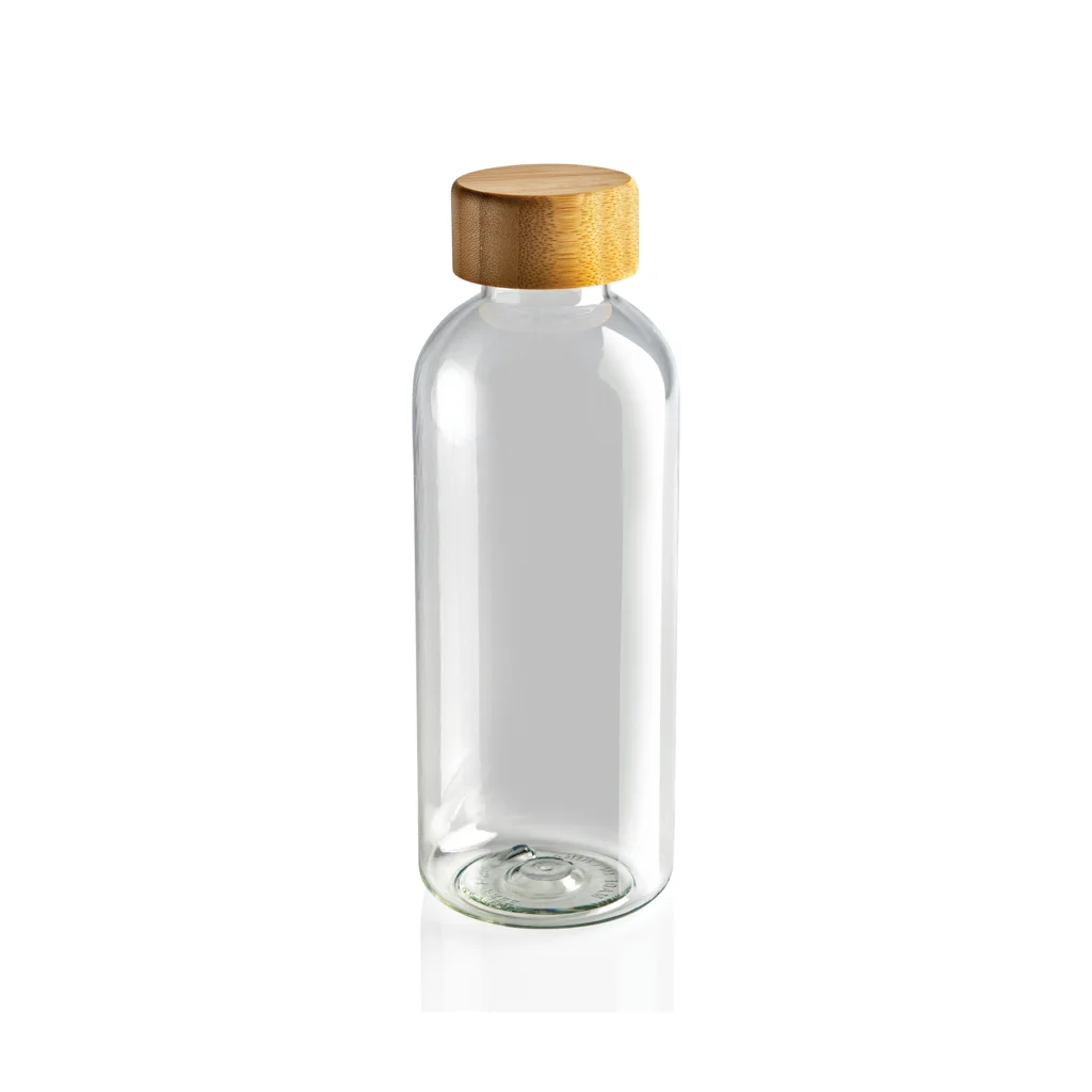 GRS recycled PET fles met bamboe dop