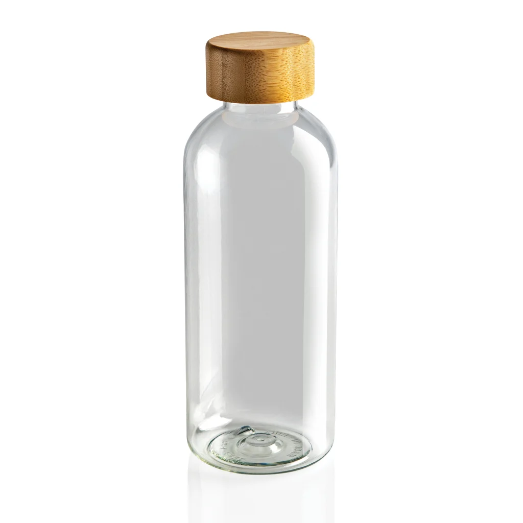 GRS recycled PET fles met bamboe dop