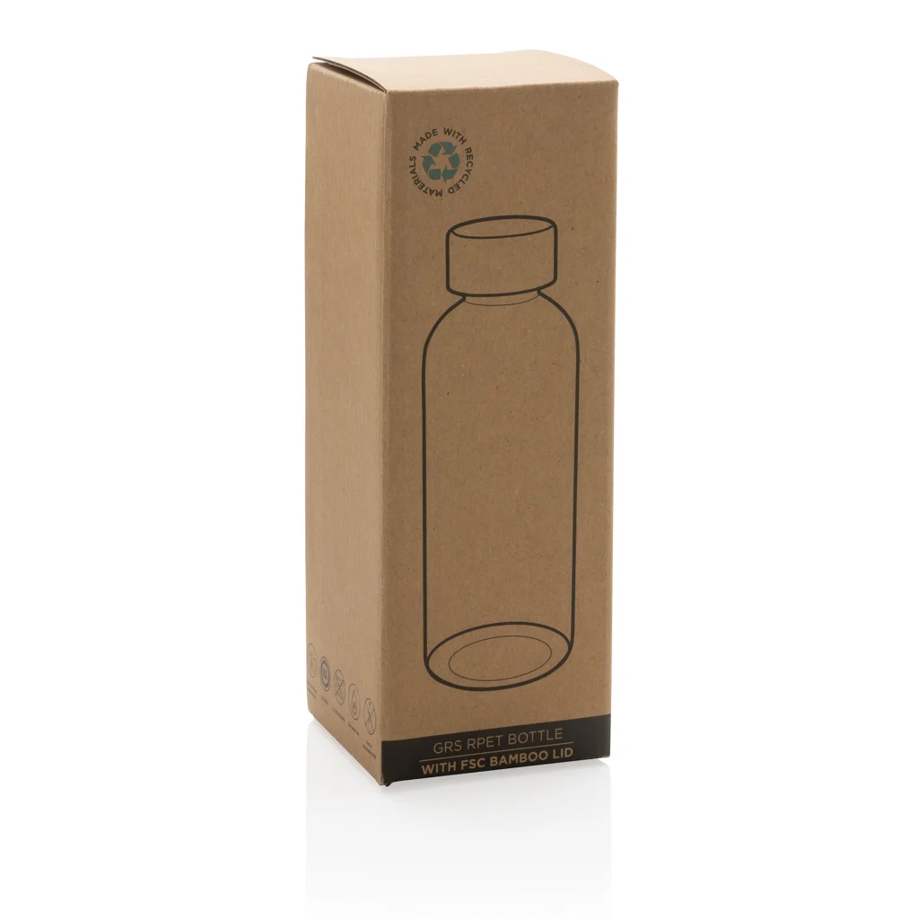 GRS recycled PET fles met bamboe dop