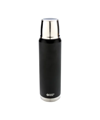 Swiss Peak Elite 1L copper vacuüm fles zwart