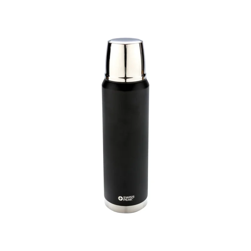 Swiss Peak Elite 1L copper vacuüm fles zwart