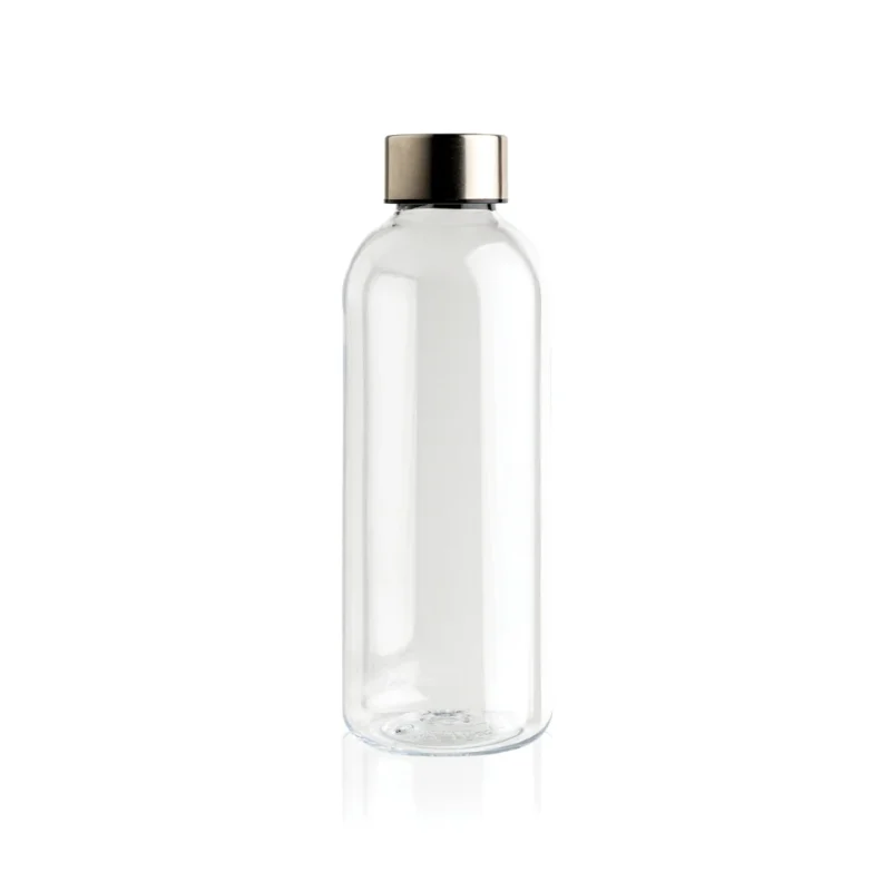 Lekvrije waterfles met metallic dop transparant