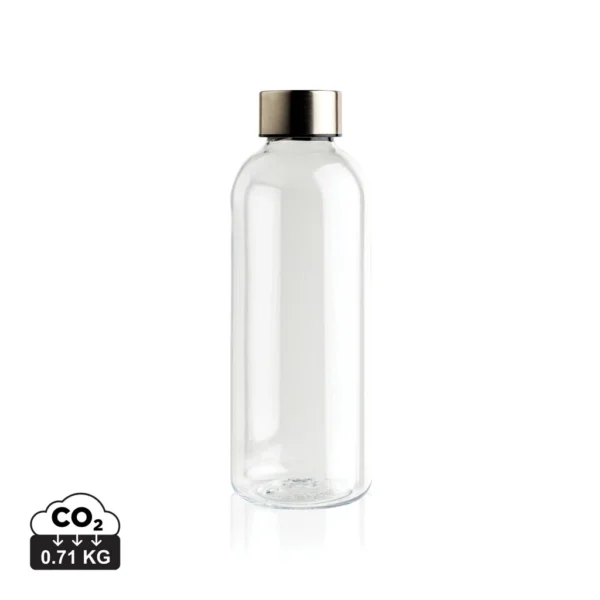 Lekvrije waterfles met metallic dop transparant