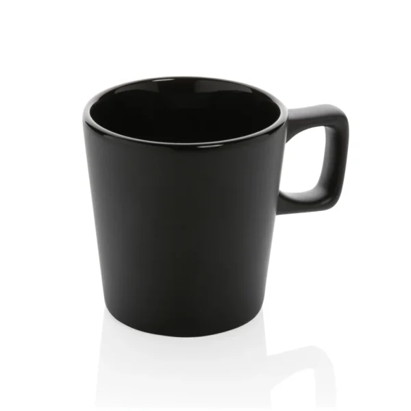 Keramische moderne koffiemok 300 ml zwart, zwart