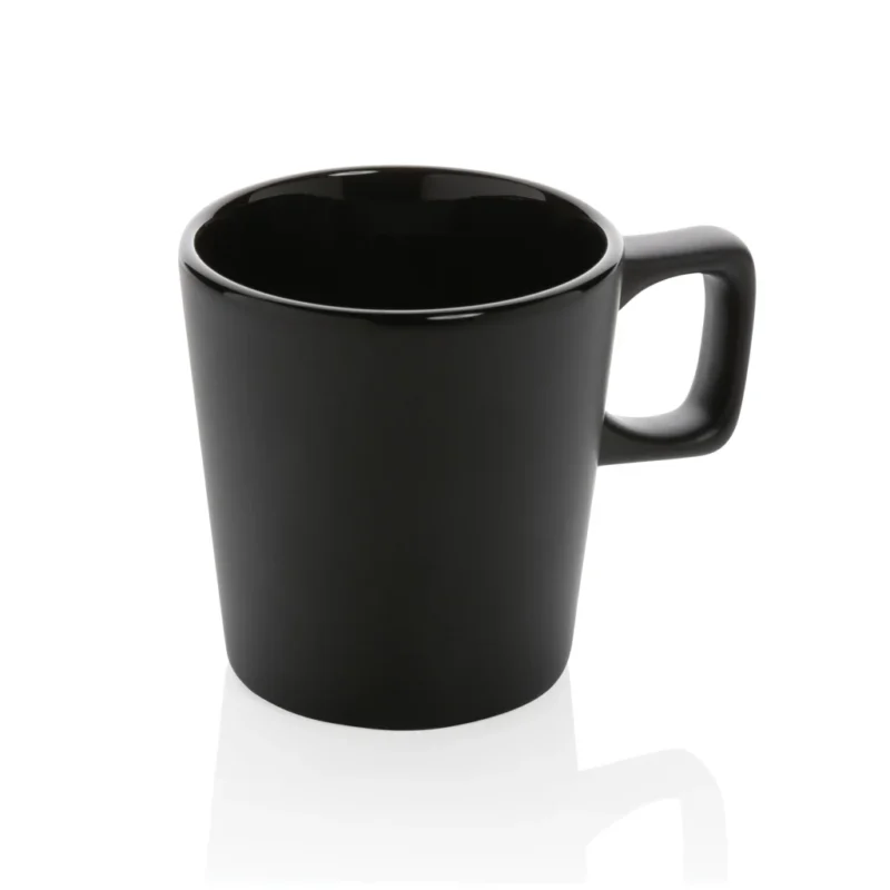 Keramische moderne koffiemok 300 ml zwart, zwart