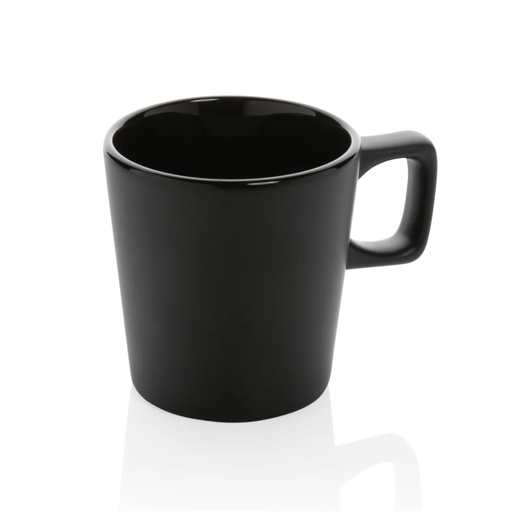 Keramische moderne koffiemok 300 ml zwart, zwart