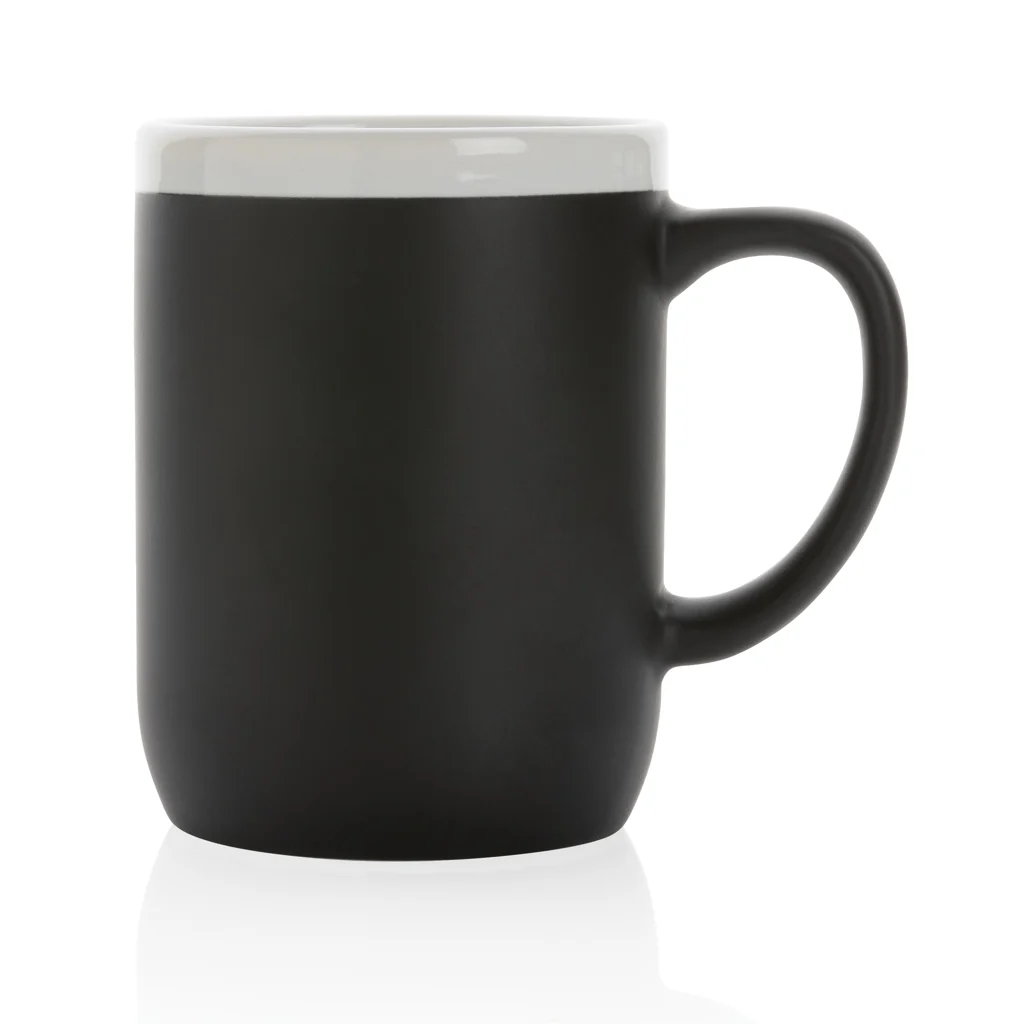 Keramische mok met witte rand 300 ml.