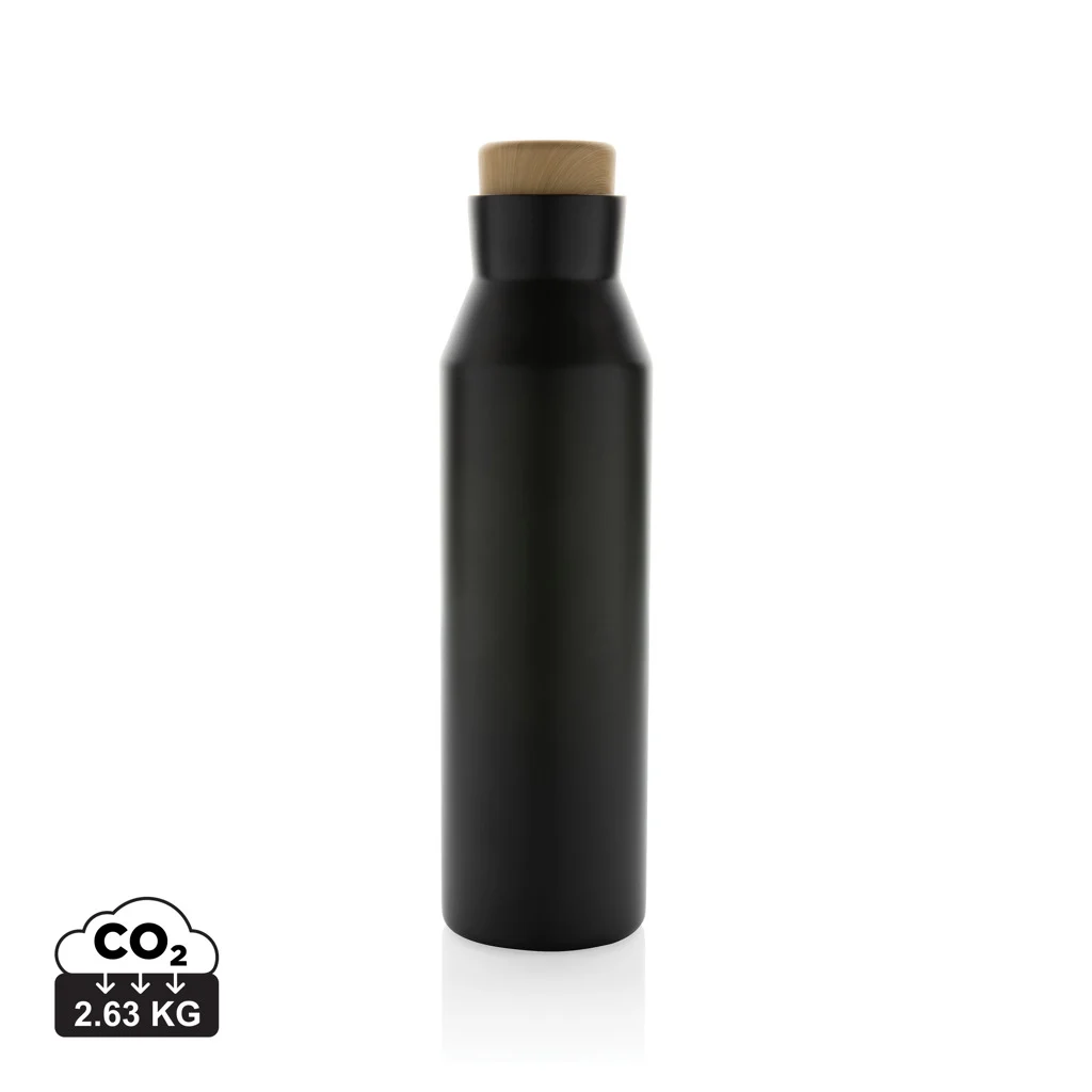 Gaia RCS-gecertificeerde gerecyclede rvs vacuümfles zwart
