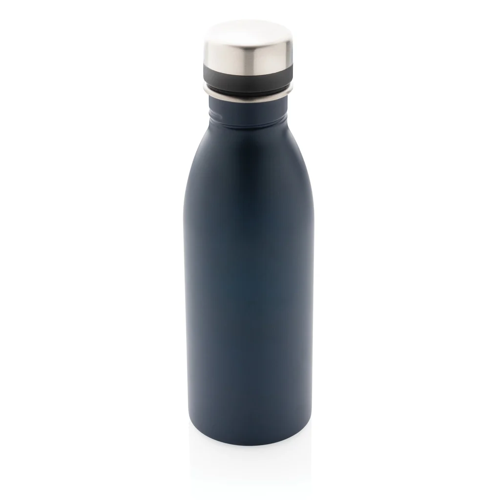 RCS gerecycled roestvrijstalen luxe waterfles donkerblauw