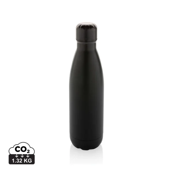Eureka RCS-gecertificeerde gerecycled rvs enkelwandige fles zwart